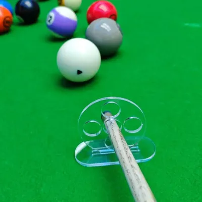 Billard Stick Strokes Exerciser Billard Queue Zubehör 5-Loch Clear Aiming Helper Stabile tragbare Pool Queue Strokes Trainer Image