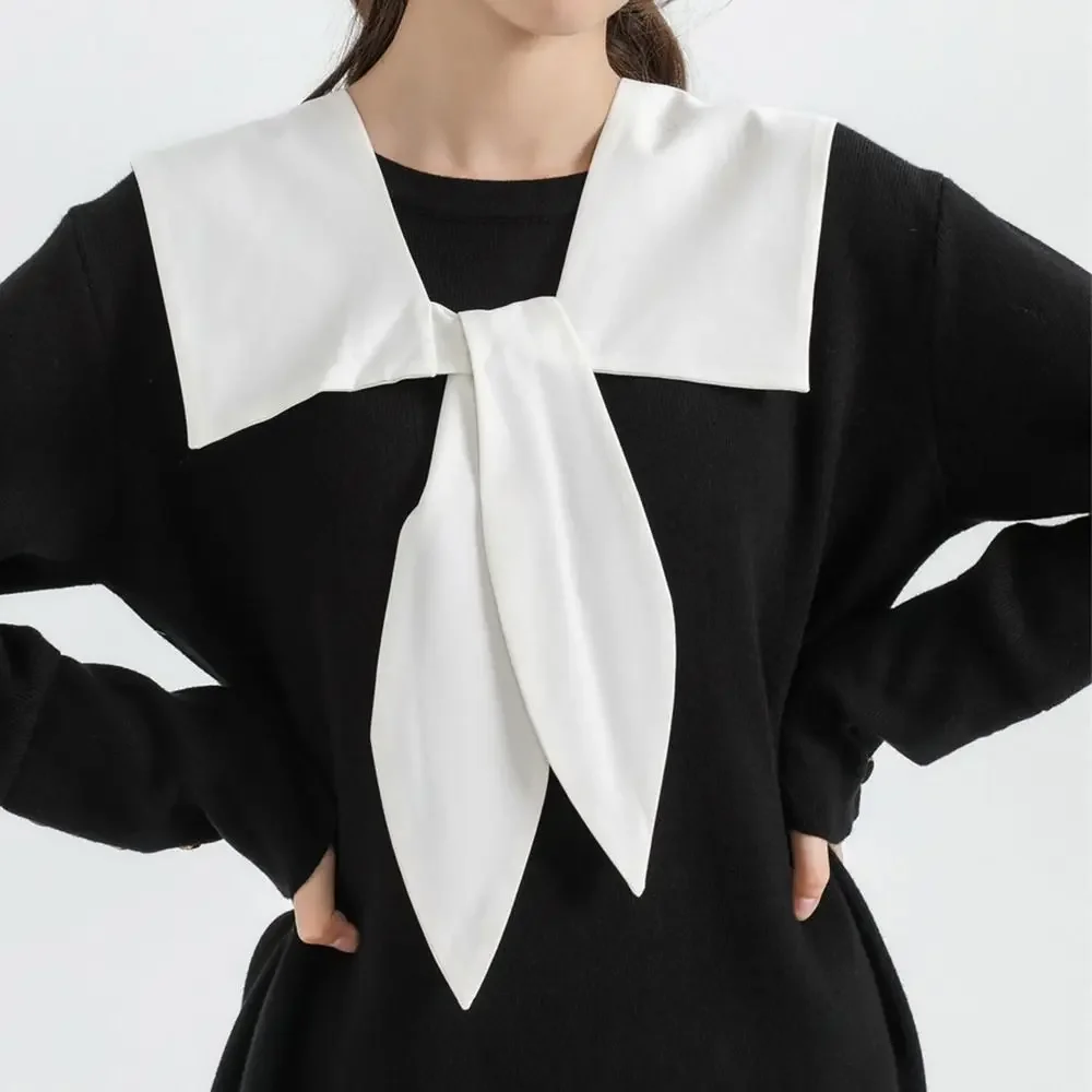 Neue Revers Gefälschte Kragen Vintage Abnehmbare Hemd Kragen für Frauen Bluse Pullover Falschen Kragen Revers Top Krawatte Krawatten Image