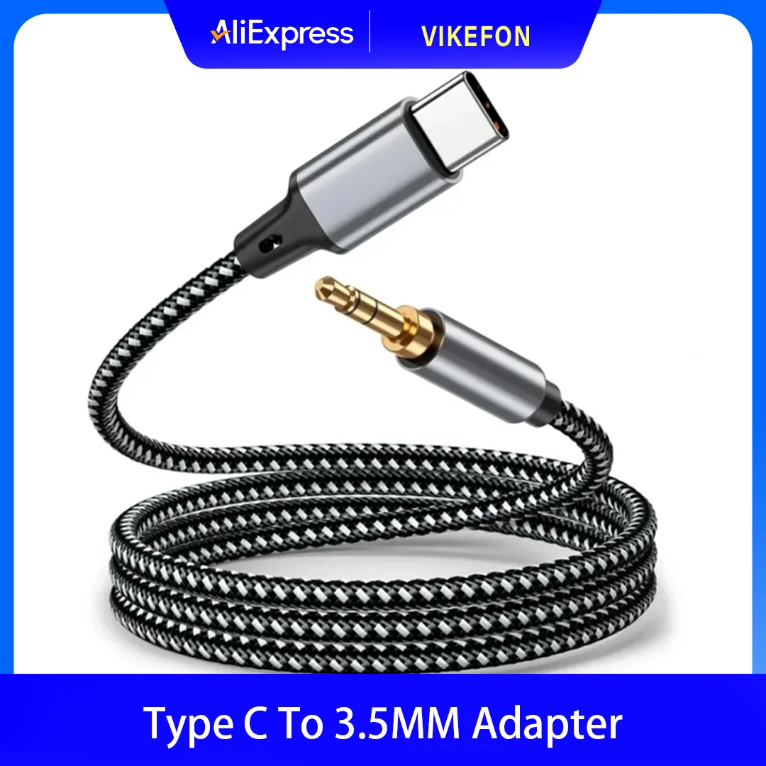 Typ C Stecker auf AUX Stecker Dekodierung Chip Audio/Video Kabel 3,55 mm Adapter für Telefon Kopfhörer Auto HIFI Stereo Sound Audio Stecker Image