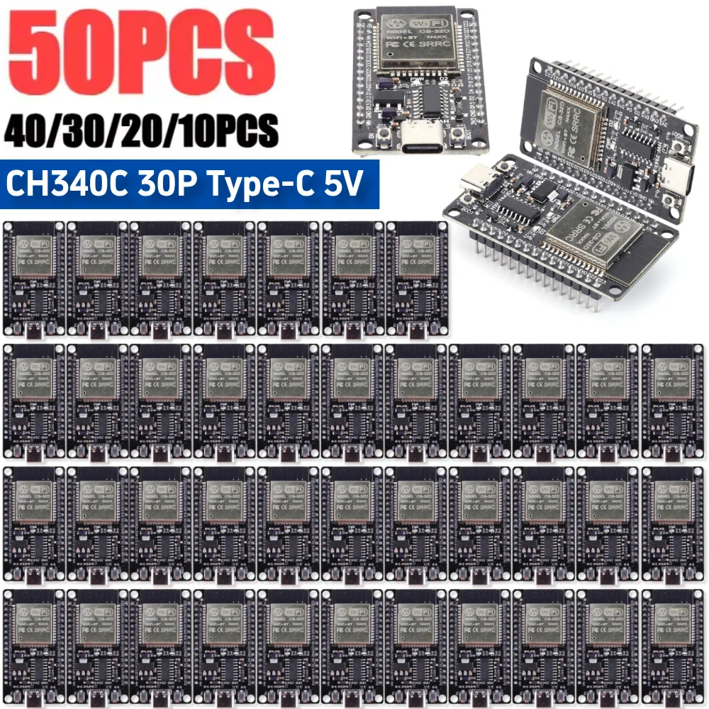 1-50 stücke ESP32-32 Entwicklung Bord WiFi + Bluetooth-kompatibel Entwicklung Bord Modul Ultra-Low Power Verbrauch für smart Home Image