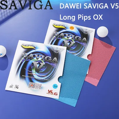 -DAWEI SAVIGA V Tischtennis-Gummiplatte, spezielle lange Noppen, bunte kleine Partikel, Ping-Pong-Gummi ohne Schwamm, Offensive Image