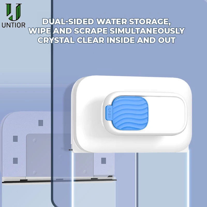Untior Doppelseitiger Fensterreiniger, Glaswischer, magnetischer Fensterreiniger, Glaswischer, Reinigungswerkzeuge für Hochhausfenster, Autos Image