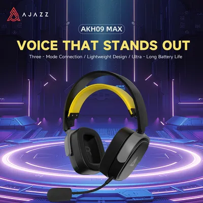 Ajazz AHM09 MAX Kopfhörer, kabellose Bluetooth-Gaming-Kopfhörer mit drei Modi, Kopfhörer mit geringer Latenz, E-Sportspiele, geeignet für PC Image