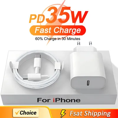 PD 35 W Schnellladung für iPhone Ladegerät USB C für iPhone 15 Pro Max Plus USB Typ-C Kabel für Samsung Xiaomi Ladegerät Zubehör