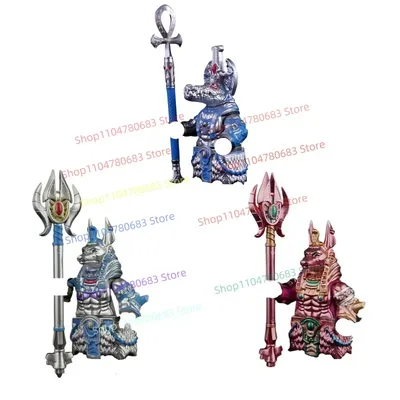 Neue MOC Bausteine Anubis Reaper Krokodil Mini Figur Cartoon Montage Modell Ornamente Spielzeug kinder Geschenk Sammlung Image