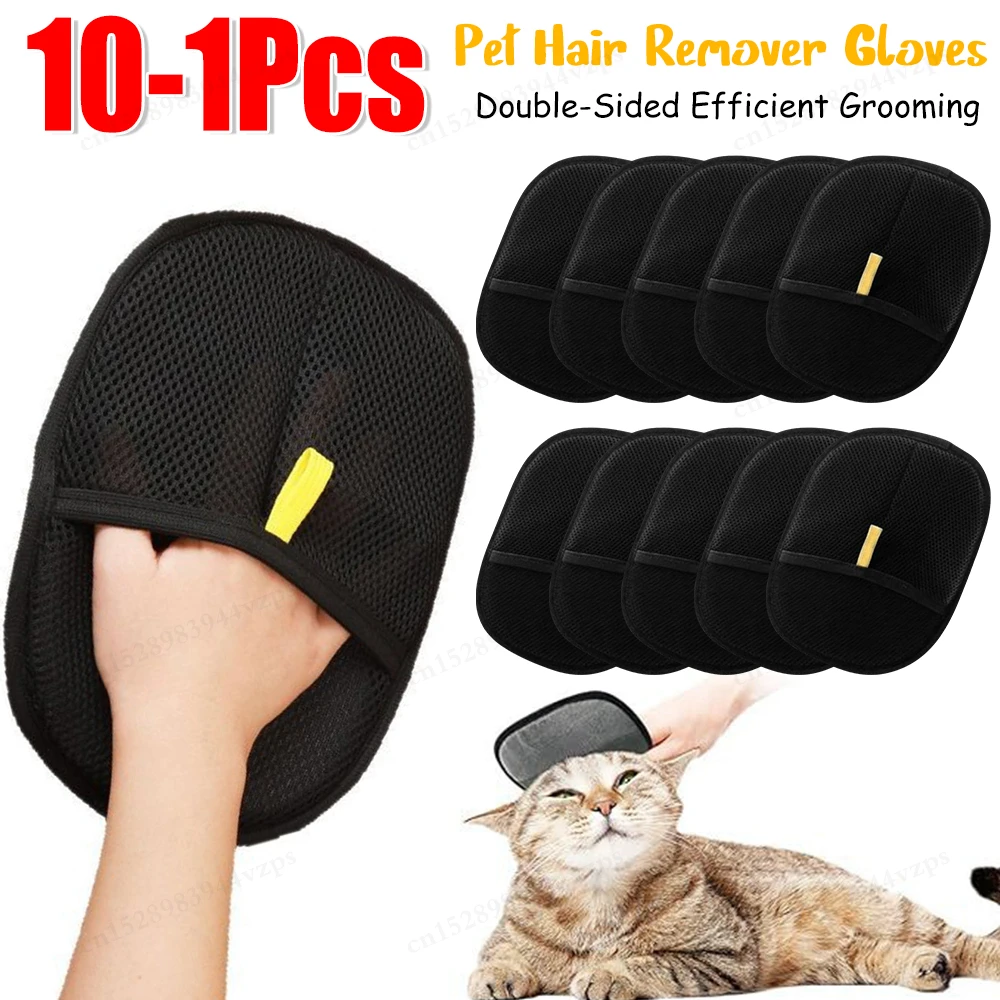 Pet Grooming Handschuhe Statische Entstaubung Pinsel Pet Haar Entferner Pinsel Entfernen Hund Katze Haare Von Sofa Teppich Kleidung Werkzeug Liefert Image