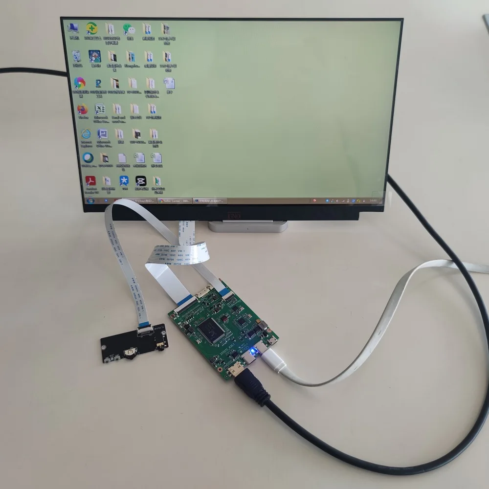 14 "14 zoll 1920X1080 EDP IPS screen panel + controller board 2 Typ-C USB mini HDMI-kompatibel Für PC PS X360 Laptop Raspberry Image