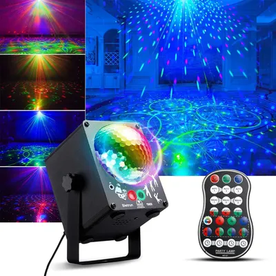 Party Dj Disco Stage Strobe Light Sound Activated Magic Ball Light Remote Control Lazer Light Projector For Wedding Birthday Bar