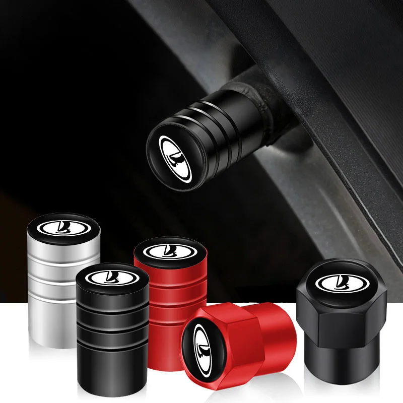 4Pcs Aluminium Legierung Auto Ventil Kappe Staub Abdeckung Zubehör Für Lada Vesta Niva Samara Kalina Largus Priora Xray Granta kreuz Image