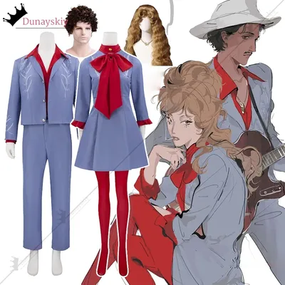 Anime Bruno Cosplay Spiel Sterben Mit Einem Lächeln Gaga Kleid Uniform Anzug XS-3XL Unisex Outfit Halloween Party Kostüm Mars Outfit Image