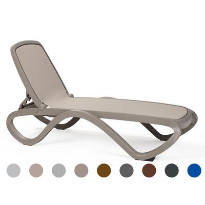 NARDI »Omega« Gartenliege Rahmen braun 05 / Bezug beige 115 Image