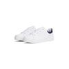 Plateausneaker TOMMY HILFIGER "CASUAL CUPSOLE SNEAKER", Damen, Gr. 39, weiß (weiß, blau), Nappaleder, sportlich, Schuhe, Freizeitschuh, Halbschuh, Schnürschuh mit seilticher Logoprägung
