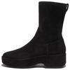 Plateaustiefelette FITFLOP "F-LUMA", Damen, Gr. 40, schwarz, Veloursleder, unifarben, casual, Schuhe, Stiefel, Chunky Boot mit Stretch-Schaft