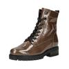 Schnürstiefelette GABOR COMFORT "Gabor Comfort Stiefelette Leder", Damen, Gr. 41, braun lack, Leder, casual, Schuhe