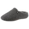 Pantoffel VERBENAS "YORK GALES", Damen, Gr. 35, grau (dunkelgrau), Textil, klassisch, Schuhe, Pantoffel, Hausschuh, Homeslipper zum Schlupfen