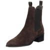 Stiefelette GANT "St Broomly", Damen, Gr. 42, braun (dunkelbraun), Veloursleder, elegant, Schuhe, Business Stiefelette, Schlupfboots in spitzer Form mit Blockabsatz