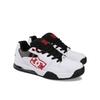 Sneaker DC SHOES "Versatile", Gr. 10,5(44), bunt (weiß, schwarz, rot), 50.71% Leder, 37.83% Synthetikmaterial, 11.46% Polyester, Schuhe