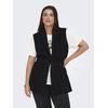 Strickweste ONLY CARMAKOMA "CARKATIA SL RIB WRAP VEST KNT", Damen, Gr. M, schwarz, Strick, Rippstrick, Obermaterial: 50% Viskose, 27% Nylon, 23% Polyester, unifarben, modisch, regular fit, tiefer V-Ausschnitt, Westen