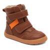 Barfußschuh BISGAARD "thorsten tex", Kinder, Gr. 28, braun (brandy), Leder, casual, Schuhe, Winterboots mit Lammwolle, Größenschablone zum Download