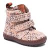 Lauflernschuh BISGAARD "storm lamb", Kinder, Gr. 27, nude flower, Leder, casual, Schuhe, Babyschuh mit Lammfell, Größenschablone zum Download