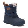 Winterstiefel BISGAARD "pixie", Kinder, Gr. 27, blau (navy), Leder, Synthetik, Textil, sportlich, Schuhe, Klettstiefel mit Lammwolle, Größenschablone zum Download
