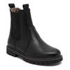 Chelseaboots BISGAARD "neel lamb", Kinder, Gr. 30, schwarz, Leder, unifarben, modisch, Schuhe, Winterboots mit Lammfell, Größenschablone zum Download