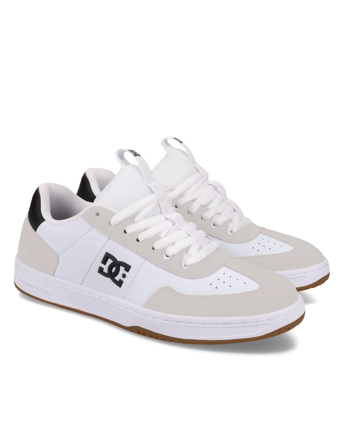 Sneaker DC SHOES "DC Astrix", Herren, Gr. 8(40,5), weiß (weiß, schwarz), 61.35% Leder, 38.65% Synthetikmaterial, Schuhe Sneaker