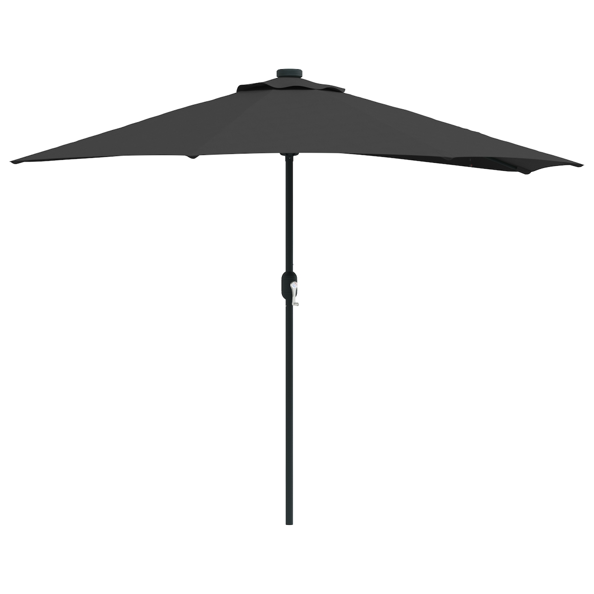 vidaXL Gartenparasol Schwarz 294 x 150 x 224 cm Stoff Image