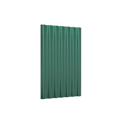vidaXL Dachpaneele 36 Stk. Pulverbeschichteter Stahl Grün 60x36 cm Image