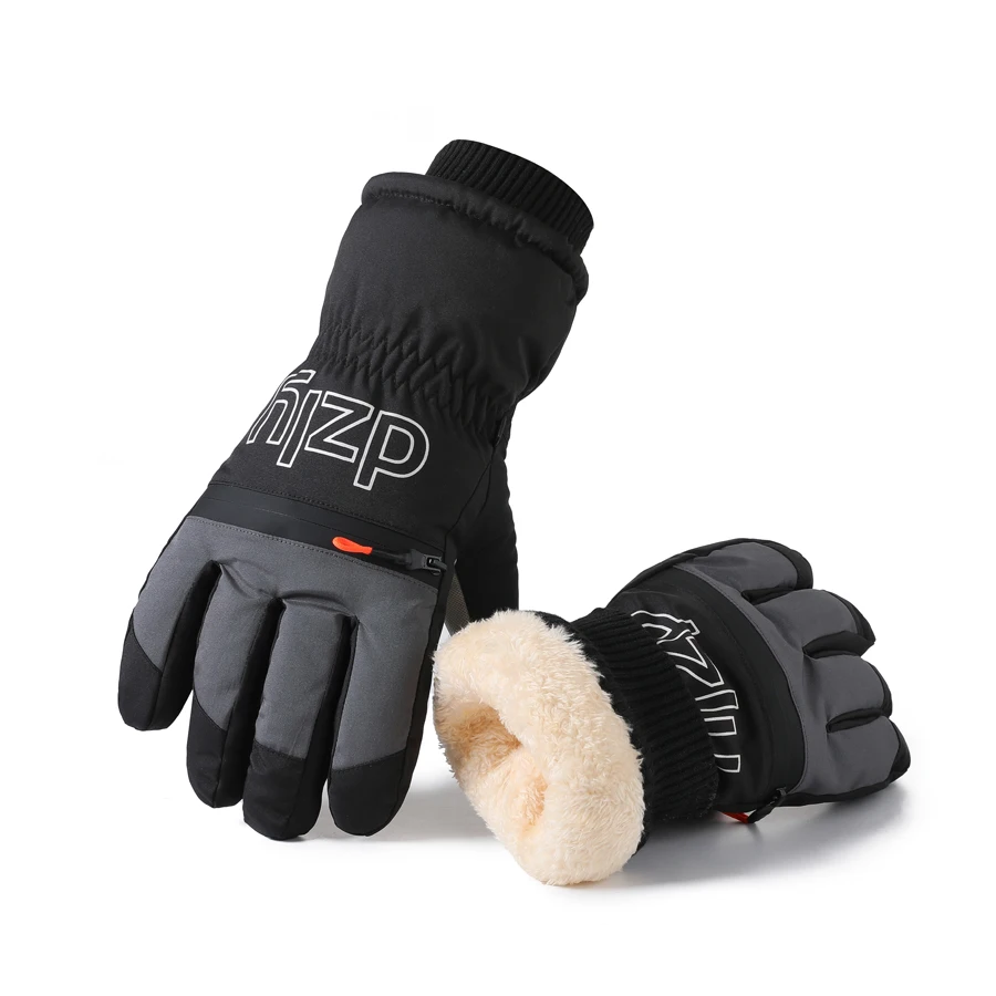 Winter-Skihandschuhe für Erwachsene, wasserdichte Snowboardhandschuhe, warme Motorrad-Reithandschuhe, Unisex Image