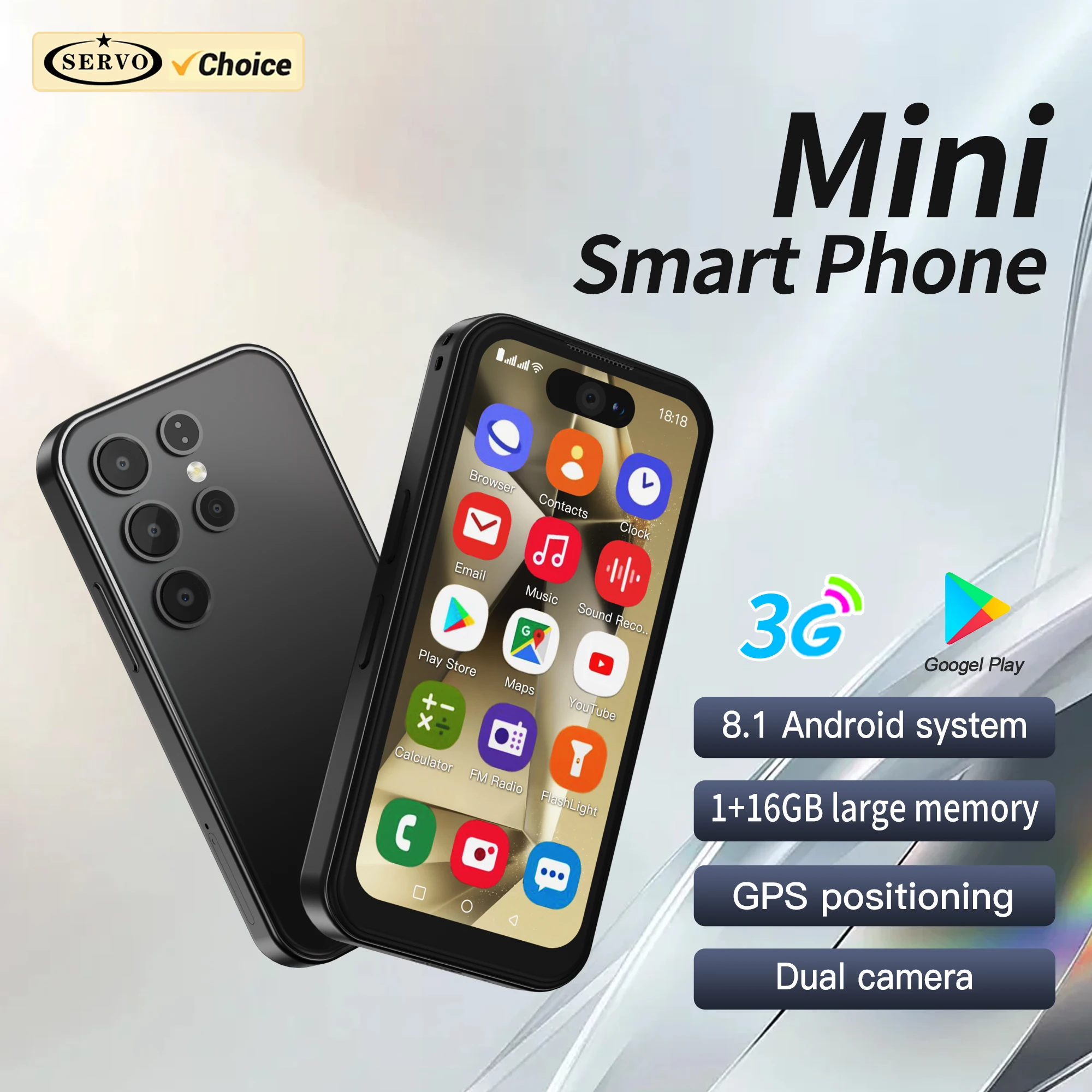2025 NEUES SERVO S24 Ultra 3G Mini-Smartphone 2 SIM-Standby-Android-System 1 GB + 16 GB Speicher WiFi 3,75 Zoll niedliche Smartphones Play Store