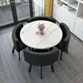 Set tavolo da pranzo Semplice e casual Reception Ufficio Tavolo rotondo Set da soggiorno Set da pranzo di lusso 4 sedie Mesas Comedor Furniture