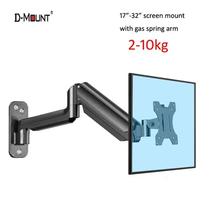 D-MOUNT DW150 Gasfeder 13"-32" TV-Wandhalterung 2–9 kg LCD-Monitorhalter Hebewirbel Stretchständer Langer Arm 75x75 100x100