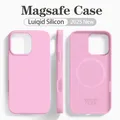 Custodia originale Apple Magsafe in silicone liquido per iPhone 16 15 13 14 12 Pro Max 16 Custodia con ricarica wireless Protezione completa LOGO Cover
