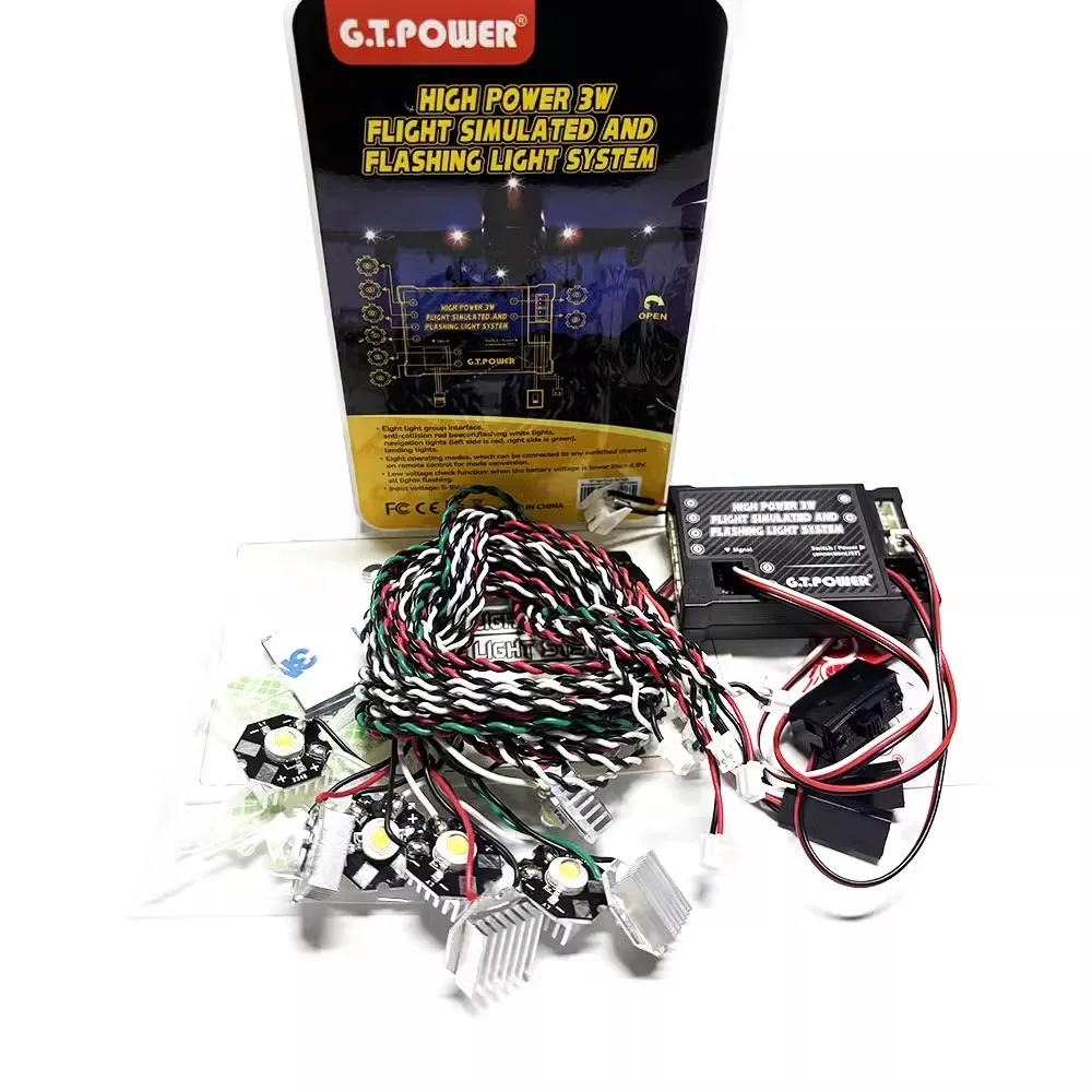 RC Hobby Flugzeug Starrflügelflugzeug Elektronisches Teil G.T.POWER High Power 3W Flug Simuliertes Blinklichtsystem LED-Licht