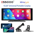 ESSGOO Dash Cam Portatile Universale 10,26 Pollici - CarPlay Senza Fili Android Auto Display Touchscreen HD IPS 1600×600 GPS Navigazione Mirror Link FM USB Bluetooth AUX TF Super Link Voce AI