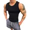 Top muscolare casual Abbigliamento sportivo fitness Uso quotidiano Miscela di poliestere e spandex Canotta senza maniche da uomo Abbigliamento sportivo Nero