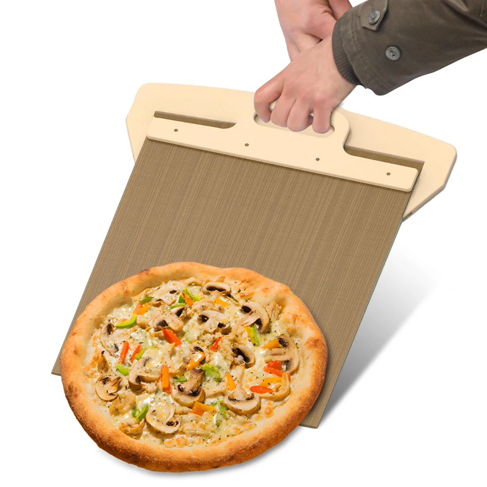Slide Pizza Peel Antihaft-Oberfläche zum Übertragen von Teig, Brot und Pizza, zur Wartung der Formintegrität, Backwerkzeug Image