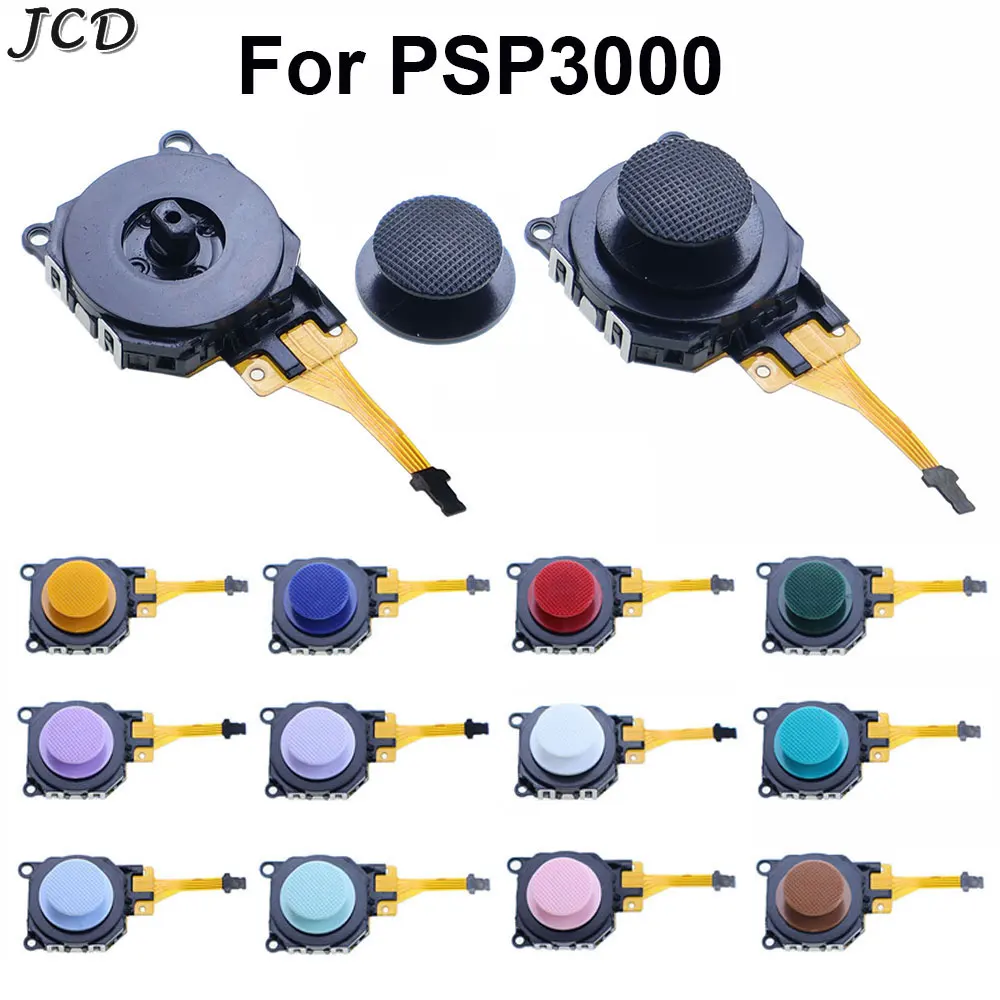 JCD Für PSP3000 Spielkonsole 3D Analog Joystick + Thumb-Stick Caps Thumbstick Taste Ersatz Zubehör Image