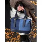 Mini borse patchwork colorblock per donna Borsa a tracolla a tracolla in denim Piccola borsa Boston portatile Borsa da bowling versatile di lusso