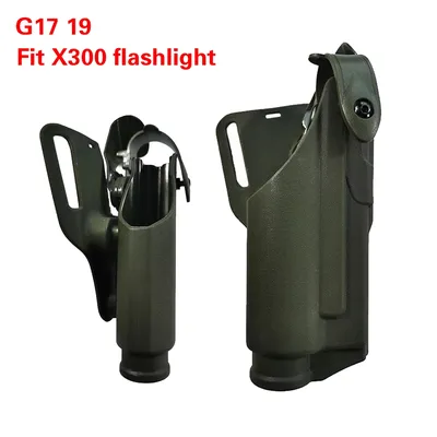 Tactical Holster Glock 17 19 22 31 32 Fit X300 Flashlight Tactical Light Holster Airsoft Glock Pistol