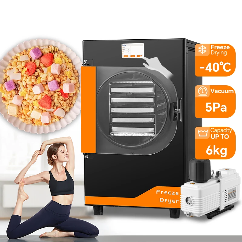 SUGONG Hochwertiger Gefriertrockner für den Heimgebrauch, automatischer Vakuum-Gefriertrockner mit Pumpe für die Lebensmittelverarbeitung Image