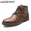 Luxus Vintage Männer Stiefel Neue Herbst Winter Schuhe Hohe Qualität männer Leder Stiefel Seite Zipper männer Ankle Botas große Größe 39-48