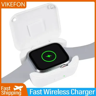 VIKEFON Type C Magnetic Smart Watch Wireless Charger Charging for Apple Watch iWatch 8 7 6 5 4 3 2 Emergency Fast Charging Dock