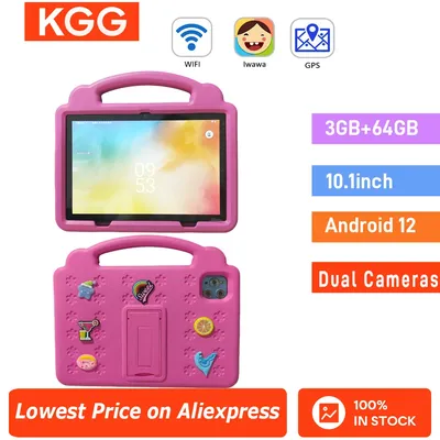 Kids Tablet Cartoon Kids-Proof Case WiFi Google Learning Education Learning Toy Tablet Android 12 Children PC 4000mAh