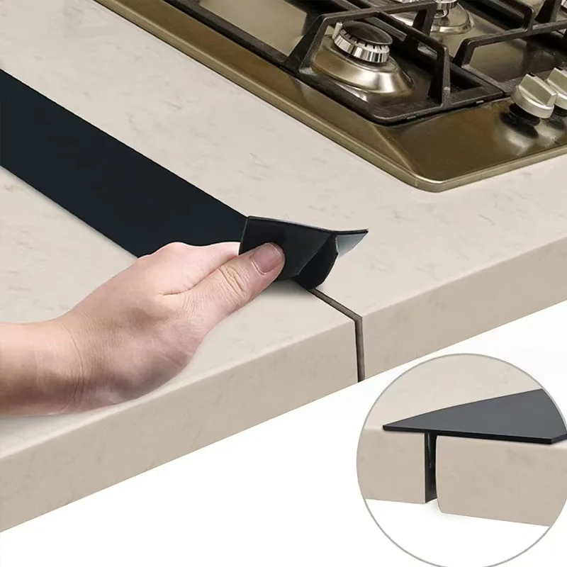 Silicone Gap Strip Kitchen Gas Stove Sealing Strip Kitchen Anti-Oil Anti-Stain Strip Silicone Insert Strip Kitchen Accessories