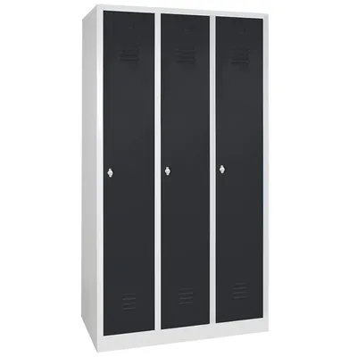 Garderobenspind "Profi" mit Drehriegelverschluss, 3 Abteile, BxTxH 900x500x1800 mm Image