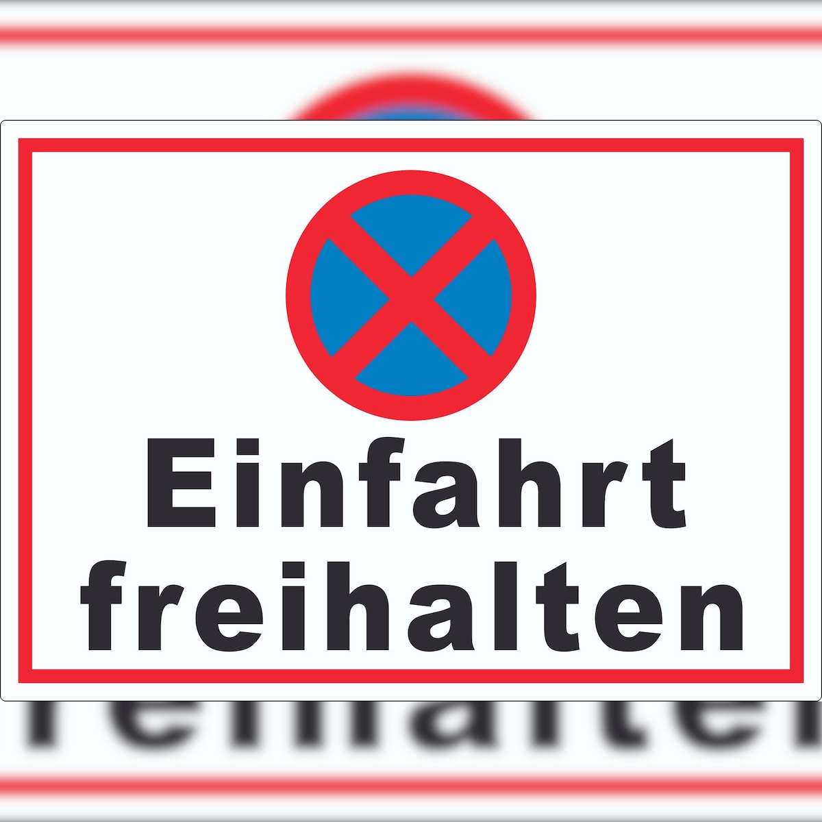 HB-Druck Parken verboten Einfahrt freihalten waagerecht Aufkleber A0 (841x1189mm) Image