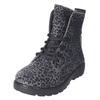 Schnürstiefelette RICOSTA "Ricosta Stiefelette Lederimitat", Kinder, Gr. 31, grau (carbon), Lederimitat, casual, Schuhe