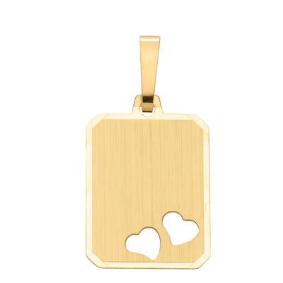 Ketten-Anhänger ADELIA´S "585 Gold Gravurplatte Anhänger", gold, Schmuckanhänger, Damen, Gold, Goldschmuck für Damen Image